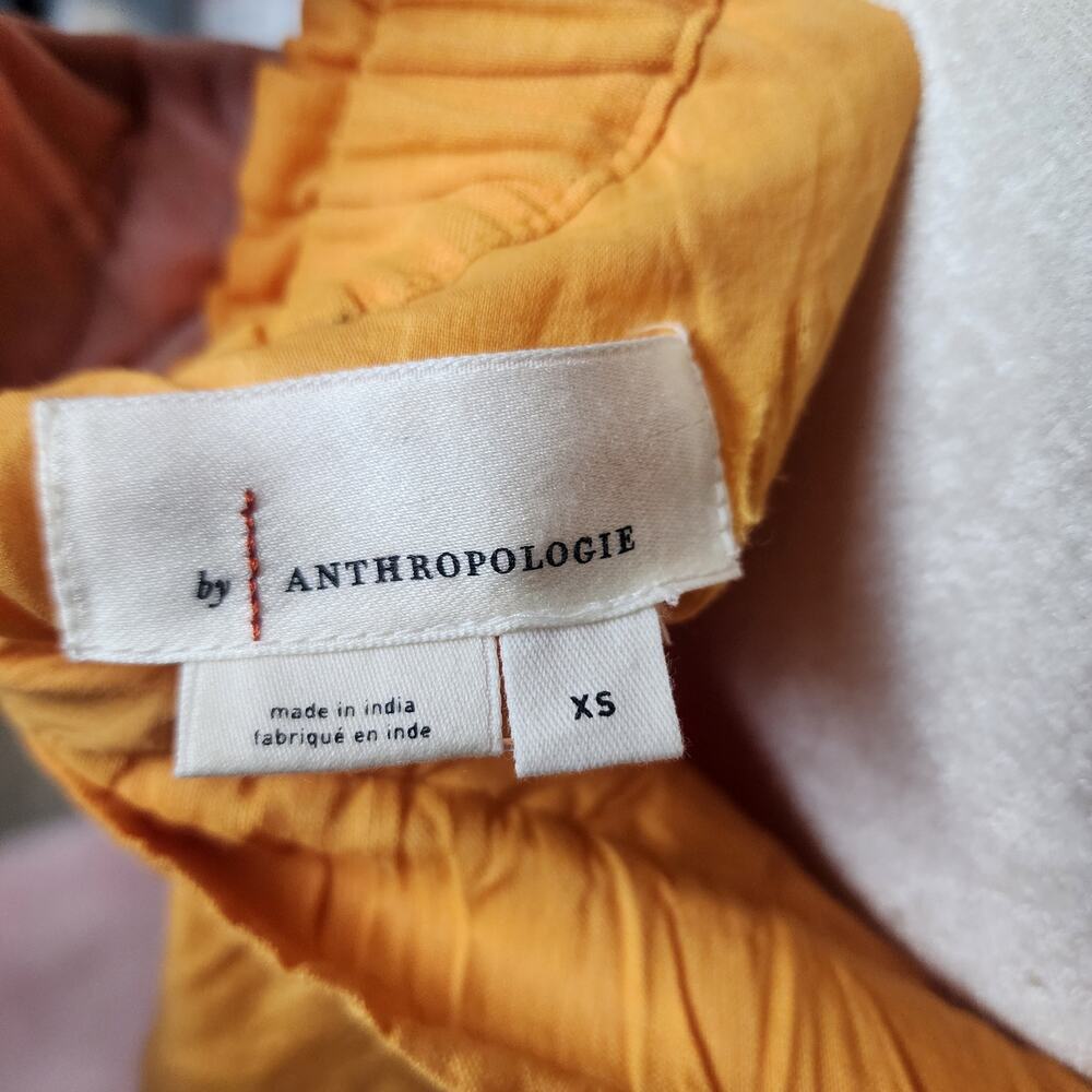 By Anthropologie one shoulder waistless mini dress linen blend woman's size xs - Picture 5 of 11